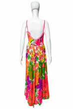 Load image into Gallery viewer, 1960&#39;s DeWeese Designs Multicolor Floral Print Tiki Dress Size XS
