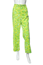 Load image into Gallery viewer, 1970&#39;s Rare Lily Pulitzer Lime Green Tiger Print Pants Size 32

