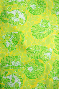 1970's Rare Lily Pulitzer Lime Green Tiger Print Pants Size 32