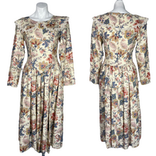 Load image into Gallery viewer, 1980’s Floral Cotton Gunne Sax Dress Size S
