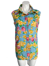 Load image into Gallery viewer, 1970’s Floral Sleeveless Blouse Size L
