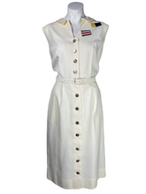 Load image into Gallery viewer, 1960’s Cream International Flag Dress and Cardigan Size M
